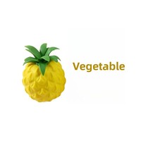 Best-seller transfrontalier : Jouet Squishy Ananas Réaliste Grand Format en Silicone Souple TPR – Idéal pour Soulager le Stress