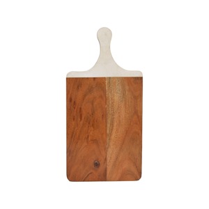 Planche à découper en bois d'acacia avec manche en émail Planche de service à pizza Planche à découper en bois Blocs à découper - Product Image 1
