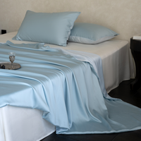 Ensemble de literie en lyocell personnalisable en gros, luxueux, doux, respirant, toutes saisons, ensemble de housse de couette 4 pièces pour la maison, l'hôtel, la chambre à coucher