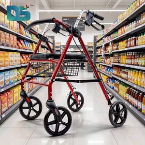 Fashion Comfortable Outdoor Portable High Quality Detachable Lightweight Adjustable Cheap Old People Folding <strong>Walker</strong> <strong>Rollator</strong> - Product Image 6