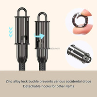 Câble de données tressé noir Type-C vers Type-C de 1,2 m, 60 W, 6 A, à chargement rapide, avec conducteur en cuivre pur, pour iPhone 16 Pro Max