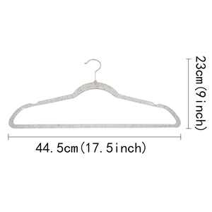 Crystal Boutique Girl Benutzer definierte Kunststoff Kleiderbügel Transparent Glitter Pulver für Kleidung Mantel Organisation Einfach hängende Installation - Product Image 2