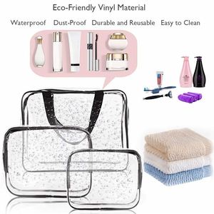 Juego de Bolsas de Maquillaje Transparentes Multiusos, Organizador de Artículos de Aseo Impermeable para Almacenamiento Diario de Cosméticos, Viajes y Viajes de Negocios - Product Image 5