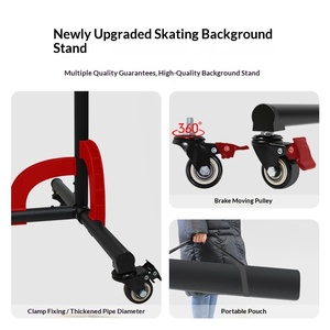 Yeşil Ekran Fon Seti, Canlı Yayınlar İçin Hareketli Stand, Poliester Çıkarılabilir Profesyonel Paten Zemin Arka Plan Bezi Seti - Product Image 4