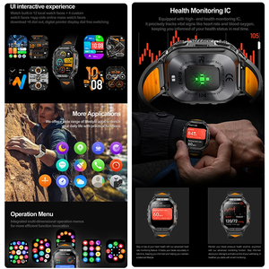 สมาร์ทวอทช์ GPS รุ่นใหม่สำหรับกิจกรรมกลางแจ้ง K72 ปี 2025 พร้อมไฟฉาย เข็มทิศ หน้าจอ AMOLED ขนาด 2.13 นิ้ว กันน้ำ 3ATM - Product Image 6