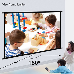 Pantalla de proyección sin <span class=keywords><strong>arrugas</strong></span> blanca de alta densidad de 120 pulgadas, pantalla de proyector montada en la pared para cine en casa, película al aire libre - Product Image 3