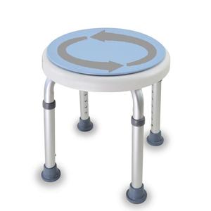 Tabouret de salle de bain pivotant Ricof en alliage d'aluminium 43x9,5x36 cm, chaise de douche antidérapante pour personnes âgées et enfants - Product Image 1