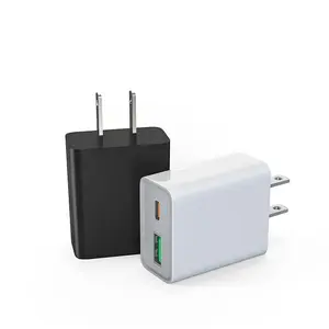 20W PD快速充电迷你旅行充电器USB C壁式插头美国欧盟英国usb充电器，用于移动设备充电