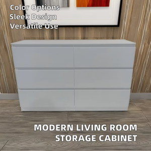 أبيض أسود 6 درج مزدوج مضمد للأطفال مضمد الحضانة مضمد درج منظم الصدر من الأدراج - Product Image 2