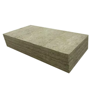 Producción de aislamiento de pared personalizado A1 ignífugo CE lana mineral 50kgm3 100mm ASTM E84 tablero de lana de roca
