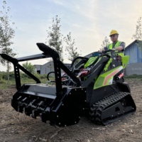 SPEDIZIONE GRATUITA Cartiwell Euro 5 EPA CE Diesel Skid Steer Mini Pala Cingolata Trincia Forestale Rasaerba