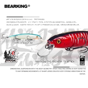 Spot OEM Bearking 128 millimetri 23g Nuovo modello a caldo di qualità professionale esche da pesca hard bait dive 1.5m qualità wobblers minnow - Product Image 3