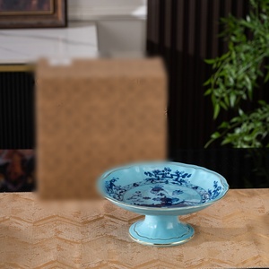 Retro Classic Porcelain High Footed Fruit Platter Eco-Friendly Customizable for Weddings and Party - Product Image 3