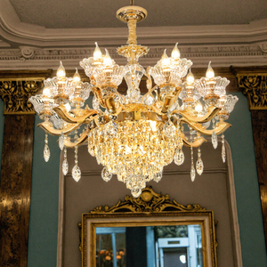 Lustre en cristal de luxe haut de gamme de style européen blanc chaud contemporain pour salon ville ancienne maisons auto-construites ville - Product Image 6
