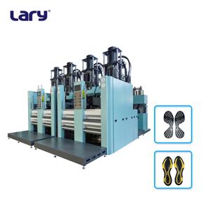 Machine de moulage par injection de semelles en caoutchouc LARY LRS165-4ST à 4 postes, moteur 1650 <span class=keywords><strong>KN</strong></span> de force de serrage, volume d'injection 1000 ml, pour la fabrication de chaussures - Product Image 1