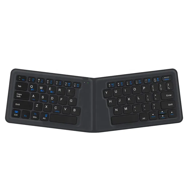 Клавиатура складная беспроводная с сенсорной панелью, портативная двухскладная клавиатура с Bluetooth, эргономичный дизайн, для IOS/Android/Windows ipad