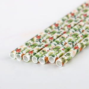 Cannuccia per stampa ecologica con design a forma di <span class=keywords><strong>ananas</strong></span>, cannuccia stampata in plastica dura PP riutilizzabile - Product Image 2