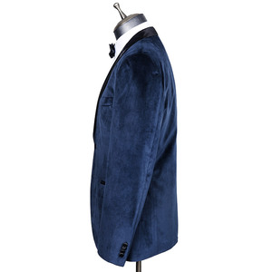 <span class=keywords><strong>Blazer</strong></span> da <span class=keywords><strong>uomo</strong></span> in velluto classico slim fit monopetto stile italiano, <span class=keywords><strong>blu</strong></span> scuro, elasticizzato, traspirante e antipiega - Product Image 2