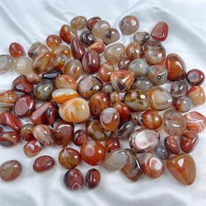 Agata Sardonica Naturale Lucidata, Ghiaia di Agata <span class=keywords><strong>Rossa</strong></span>, Pietra Levigata per Guarigione Reiki e Collezione - Product Image 1