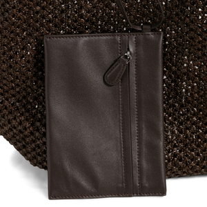 Borsa a tracolla leggera in paglia intrecciata con pochette interna con cerniera, borsa tote estiva casual da donna per tutti i giorni - Product Image 5