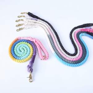 <span class=keywords><strong>Collar</strong></span> de color sólido hecho a mano para perro, correa de color ombré para mascota - Product Image 5