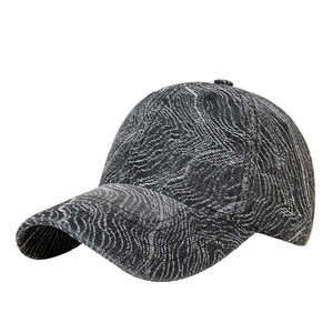 Baseball Cap Denim Unisex Black Cotton <b>Sunscreen</b> Breathable Outdoor Hat - Product Image 1