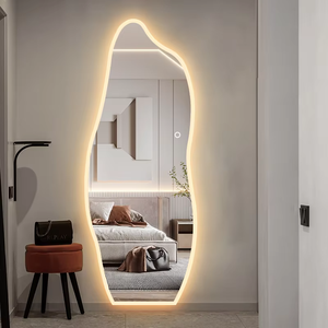 Espejo LED Inteligente con Pantalla Táctil, Iluminación Moderna, <span class=keywords><strong>Diseño</strong></span> <span class=keywords><strong>para</strong></span> <span class=keywords><strong>Baño</strong></span> de Hotel, Espejo de <span class=keywords><strong>Baño</strong></span> de Forma Irregular, Elegante - Product Image 1