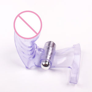 Dreifinger-Vibrator zur Masturbation, Klitoris- und G-Punkt-Orgasmus-Massagegerät, Penis-Kondom-Stab, Dildo, Rabbit-Vibrator, Sexspielzeug für Frauen - Product Image 3