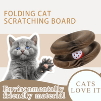 Griffoir pour animaux de compagnie pliable recyclable et durable orgue magique chat meulage griffe planche à gratter carton-emballé papier chat jouets
