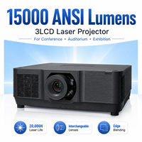Projecteur laser haute luminosité 15000 ANSI Lumens 3LCD WUXGA Installation à 360 degrés pour auditorium et grandes salles