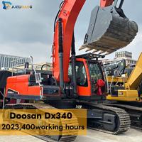 Excavadora Doosan DX340 2023 de Segunda Mano de Alta Calidad, 33200 kg de Peso Operativo, 400 Horas, Bajo Kilometraje, Motor, Caja de Cambios, Bomba, Rodamientos