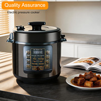 Cuisinière à pression électrique, cuisinière à pression numérique, 6l, cuisinière à pression électrique commerciale industrielle, 12l, 10l, en acier inoxydable, robuste