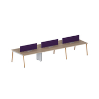 Bureau en bois modulaire moderne personnalisé direct d'usine avec cadre et panneau en aluminium