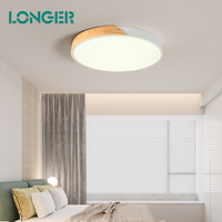 Plafonnier LED rond moderne en PVC et fer doré, style européen créatif, AC165-265V