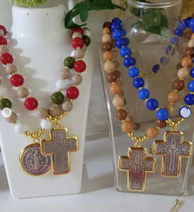 Collana di Lusso di Alta Qualità per Donna e Uomo, Placcata in Oro 18k, Design Trendy con Ciondoli Sacri, Collana Cristiana - Product Image 4