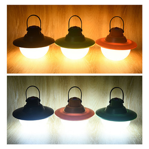 Lampe de camping LED rechargeable noire, verte, kaki, éclairage portable d'urgence pour l'extérieur, durée de vie de 25 000 heures - Product Image 1