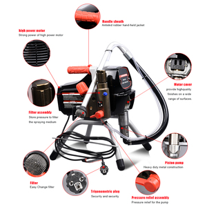 AEROPRO 475 Spruzzatore di Vernice Airless Pistola <span class=keywords><strong>a</strong></span> <span class=keywords><strong>Spruzzo</strong></span> 3300PSI Alta Pressione 1.2HP Macchina Elettrica per Verniciatura Pareti - Product Image 3