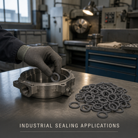 Joint torique en caoutchouc NBR gris clair, résistant à l'usure et à la chaleur, taille personnalisable, pour applications industrielles