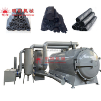 Fourneau de carbonisation horizontal commercial sans fumée pour charbon de bois, machine de retorte de biochar