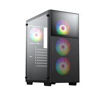 Boîtier PC de jeu noir ATX Offres Spéciales avec verre trempé côté refroidi à l'eau 240 prend en charge les ordinateurs et les tours PC