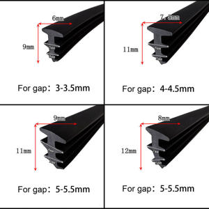 <span class=keywords><strong>Junta</strong></span> <span class=keywords><strong>de</strong></span> <span class=keywords><strong>Goma</strong></span> EPDM/PVC para Acristalamiento, Sello para Bordes <span class=keywords><strong>de</strong></span> Vidrio <span class=keywords><strong>de</strong></span> Puertas y Ventanas <span class=keywords><strong>de</strong></span> <span class=keywords><strong>Aluminio</strong></span>, Forma <span class=keywords><strong>de</strong></span> Cuña - Product Image 3