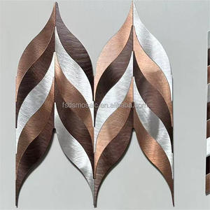 Azulejo de mosaico de aluminio autoadhesivo de diseño moderno de lujo para dormitorio, cocina, paredes interiores, trabajo de arte de parquet de habitación Real - Product Image 2