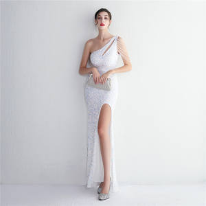 Женское вечернее платье макси, длинное платье с открытой спиной и блестками, расшитое бисером, для выпускного вечера, 2022 - Product Image 3