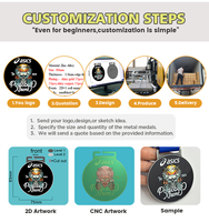 Médaille d'Halloween personnalisée en gros, en alliage de zinc, avec relief 3D, émail phosphorescent, finition cuivre antique, pour récompense de course de trail, d'aventure, de gloire et de réussite