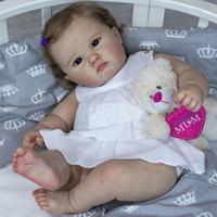 Muñeca Reborn NPK de 60 cm, Princesa CHARLOTTE Realista, Pintada a Mano con Múltiples Capas y Venas Visibles, Regalo para Niños