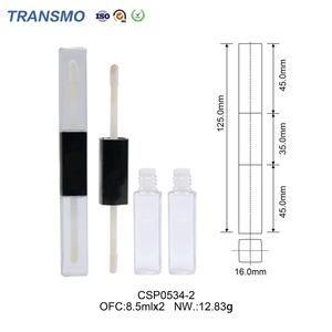 Tube de rouge à lèvres liquide double 6 ml avec logo personnalisé, tubes de gloss à lèvres en plastique 6,5 ml à double face pour blush et cosmétiques - Product Image 2