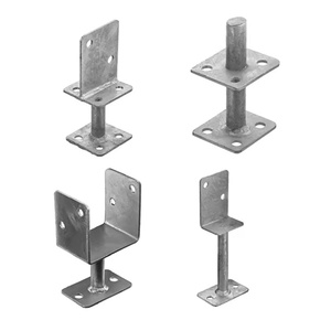 5mm Thick <strong>Post</strong> Anchor <strong>Bracket</strong> with Hot Dip Galvanized Finish Q235B <strong>Post</strong> Support Stand <strong>for</strong> Pergola Fence Wood Structure - Product Image 1