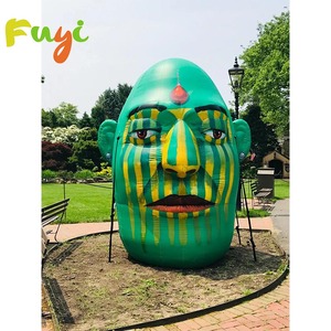 ลูกโป่งรูปหัวมนุษย์เป่าลมหลากสีสันตกแต่งแบบเป่าลมแบบ<span class=keywords><strong>จำลอง</strong></span>หัวเป่าลมขนาดยักษ์สำหรับตกแต่งในที่สาธารณะ - Product Image 1