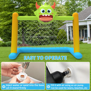 Jouets de sport de plein air en PVC 2 en 1, jeu de <span class=keywords><strong>tir</strong></span> <span class=keywords><strong>au</strong></span> ballon, jouets pour enfants, monstre de dessin animé, <span class=keywords><strong>but</strong></span> de football, ensemble de paniers de basket-ball gonflables - Product Image 4