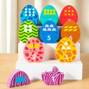 Jogos de Tabuleiro de Atividades de Viagem para Crianças em Idade Pré-Escolar, Meninos e Meninas, Brinquedos Divertidos de Classificação e Correspondência de Ovos de Dinossauro - Product Image 2